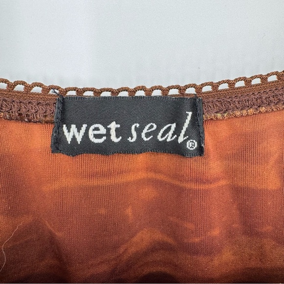 Vintage Y2K 90s Wet Seal Whimsigoth Babydoll Baby Tee Velvet Burnout Top Size S - Picture 4 of 6